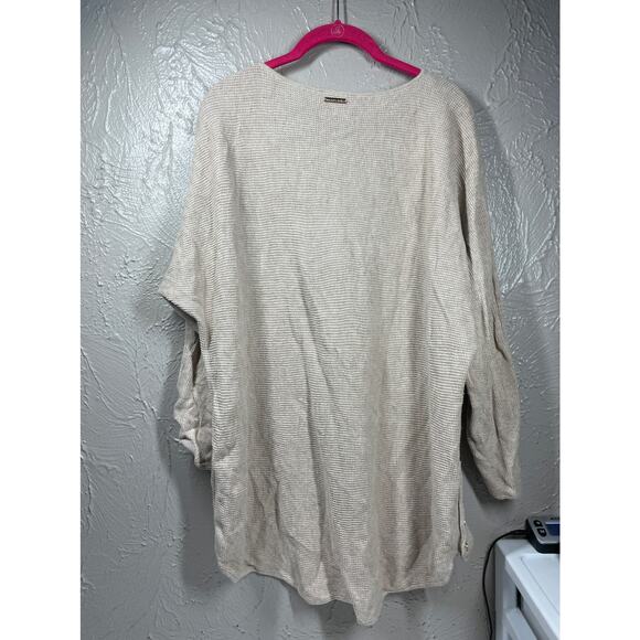 Michael Kors long tan sweater tunic button size XL - Picture 4 of 6